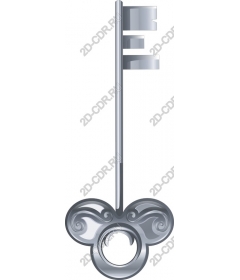  Silver decorative key