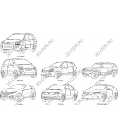Коллекция моделей автомобилей Kia