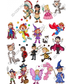  A collection of children's characters: a playful and