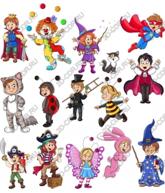Set "Fancy kids in costumes"