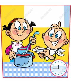 Children prepare