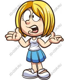 Playful animated girl