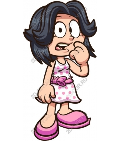 Playful cartoon girl
