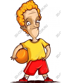 Cheerful young basketball player