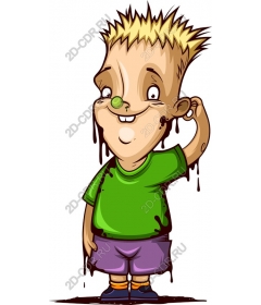  Cheeky cartoon boy