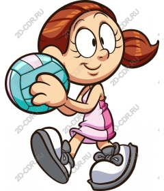 Funny volleyball player