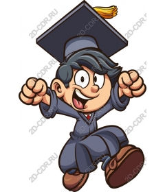 Jubilant graduate