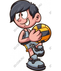 Playful volleyball player
