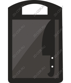  Chopping Board with a chef's knife