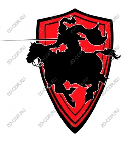 Valiant knight on a horse