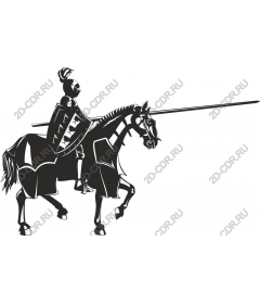 Valiant knight on a horse