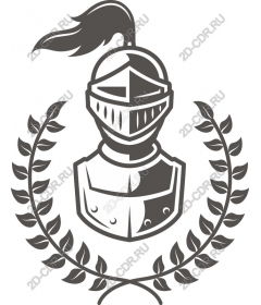  Knight helmet and Laurel wreath