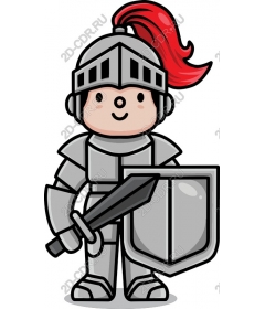 Fun cartoon knight