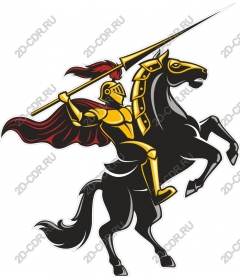 Majestic knight on horseback