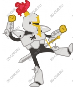 Live cartoon knight