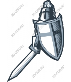  Knight's shield and sword