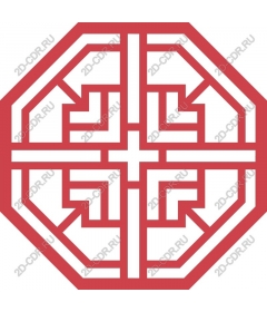 Red Octagonal Geometric