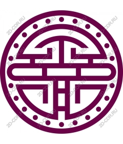 Intricate maroon circle