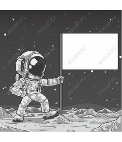 Astronaut on the moon