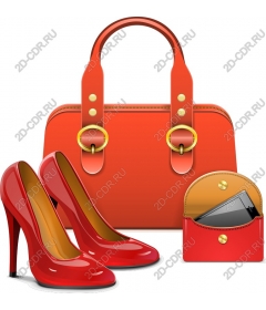  Elegant red handbag and accessories