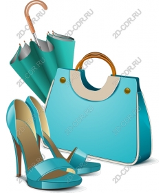 Fashion accessories turquoise color