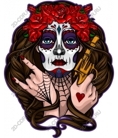  Bright Day of the dead woman