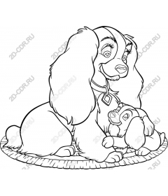  Charming mother dog and puppy
