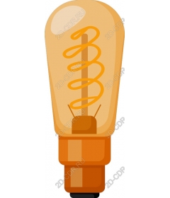 Vintage light bulb spiral