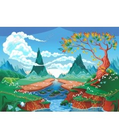  Charming river landscape