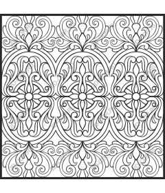  Elegant black and white ornamental pattern