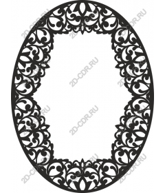  Elegant oval floral frame