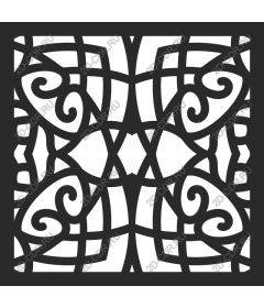 The intricate floral pattern