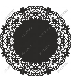 Black lace decorative frame