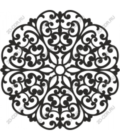  Elegant intricate round ornament