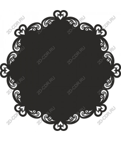  Elegant decorative frame with hearts