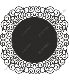  Elegant decorative round frame