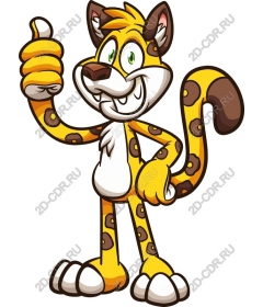 Funny cartoon leopard