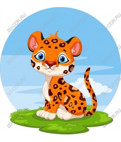  A playful leopard baby