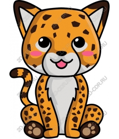  Cute cartoon leopard