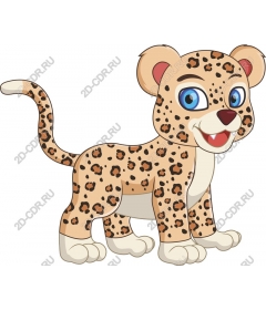  Cute cartoon leopard