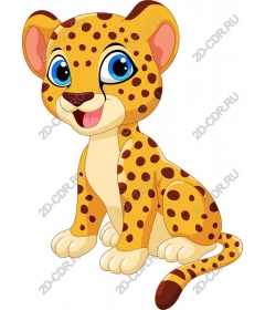  A playful leopard baby