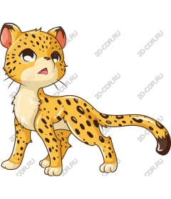  A playful leopard baby