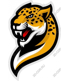Head of a ferocious leopard