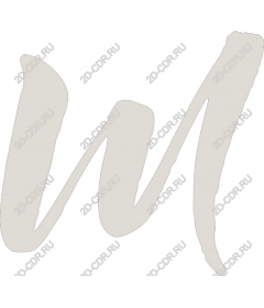  Cursive letter W