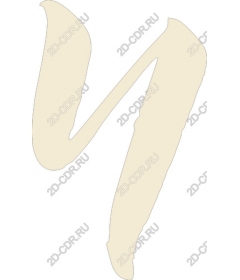  Stylized letter V