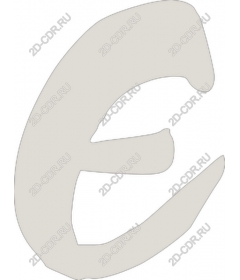  Stylized letter E
