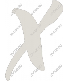  Bold, minimalist "X"