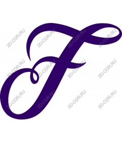  Elegant handwritten letter F