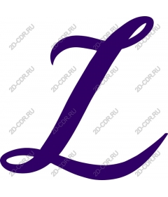  Elegant purple letter L