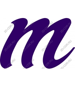  Elegant purple letter M
